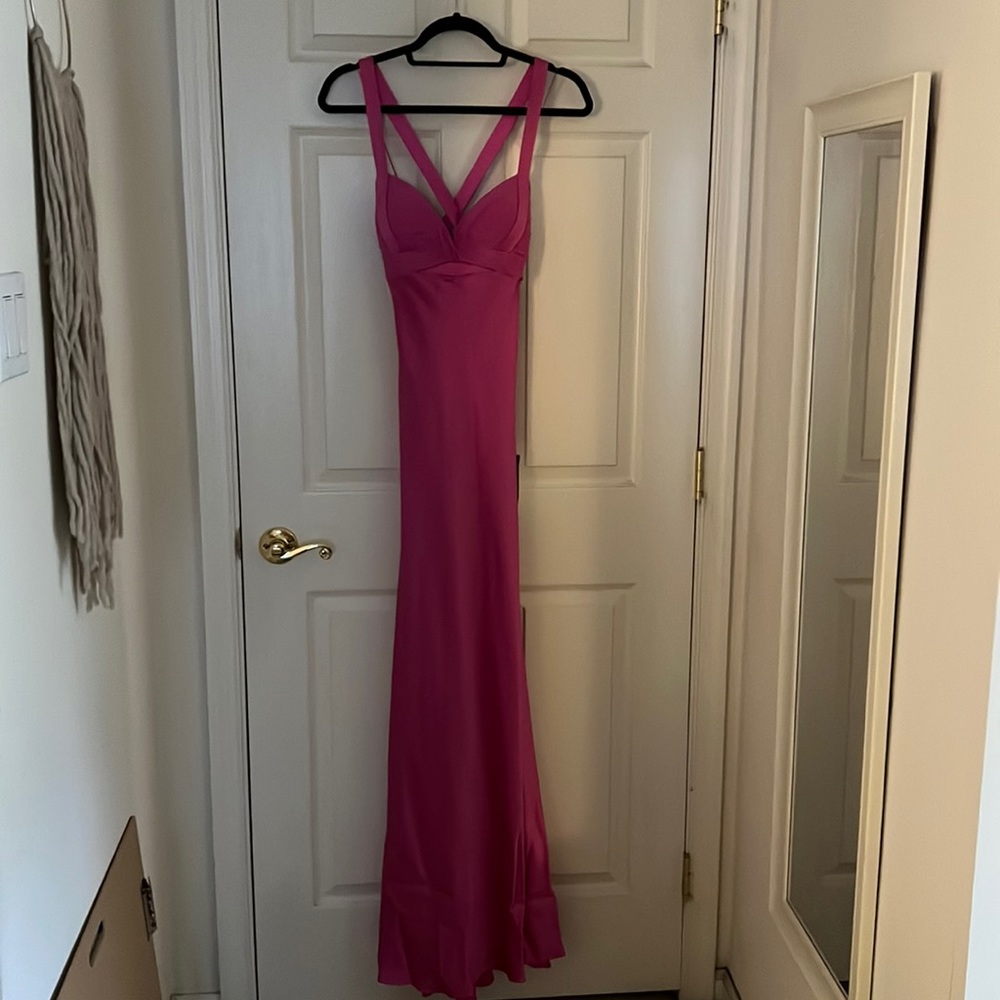 Aidan Mattox pink silk dress size 2
